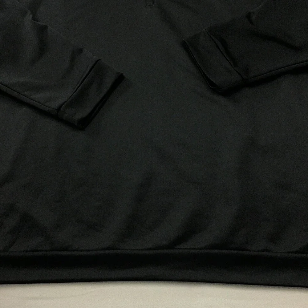 Adidas Sweater Men 2XL Black Climalite 1/4 Zip Golf Pullover Collar Golfer XXL